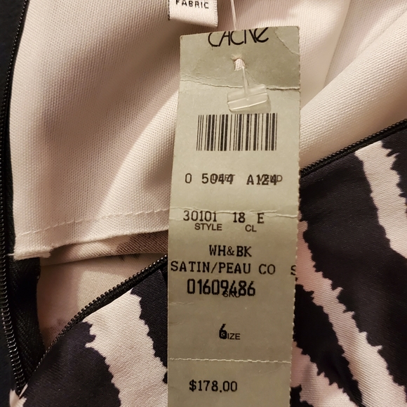 Satin Zebra Ruched Strapless Dress from Cache - Picture 6 of 6